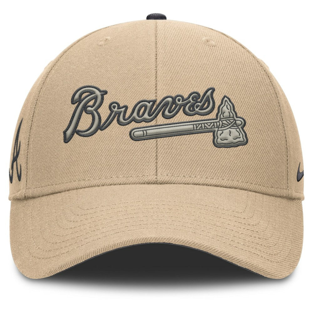 Atlanta Braves Rise Adjustable Hat - Khaki | Nike