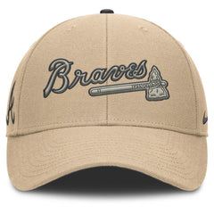 Atlanta Braves Rise Adjustable Hat - Khaki | Nike