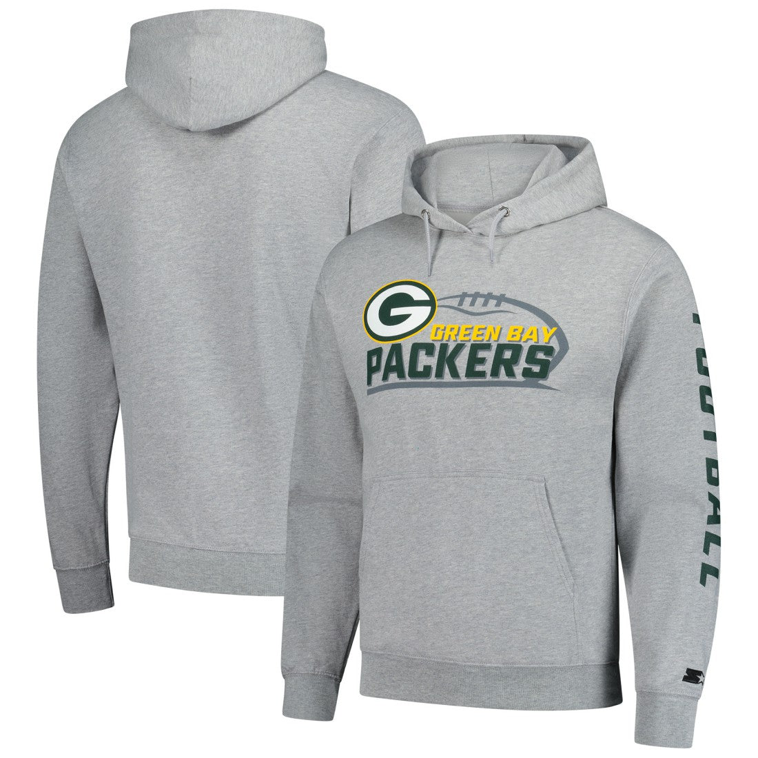 Green Bay Packers Starter Vintage Pullover Hoodie - Heather Gray online