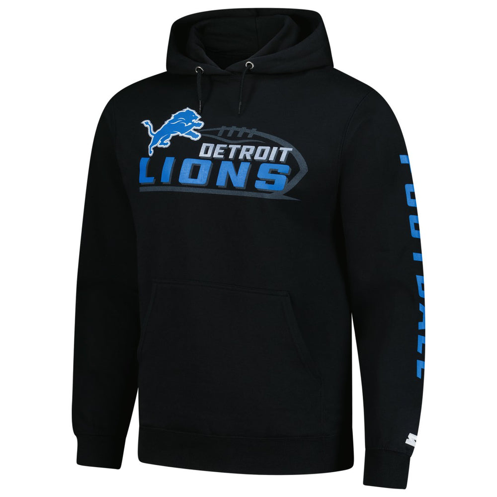 Detroit Lions Starter Vintage Pullover Hoodie - Black discount