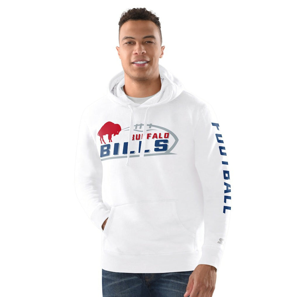 Buffalo Bills Starter Vintage Pullover Hoodie - White discount