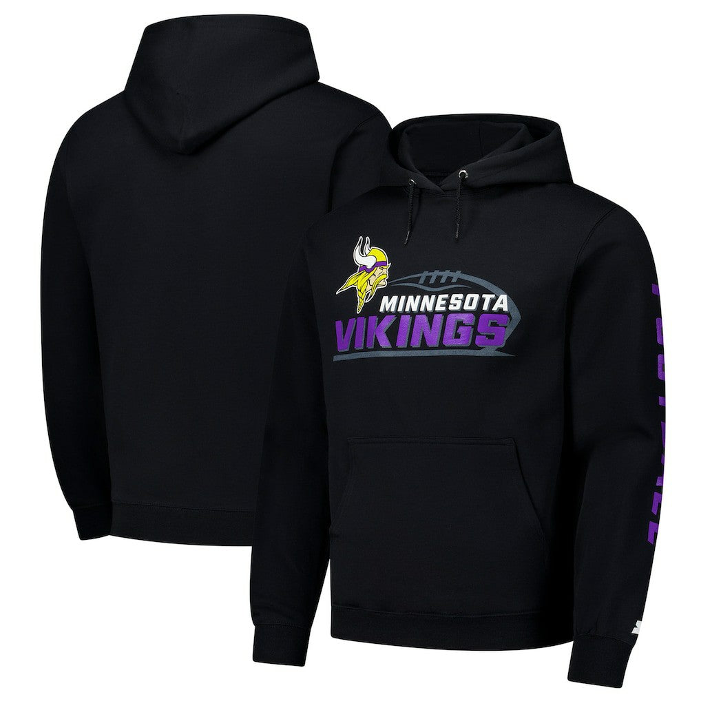 Minnesota Vikings Starter Vintage Pullover Hoodie - Black cheap