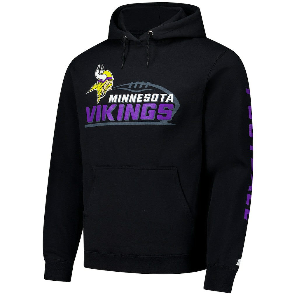 Minnesota Vikings Starter Vintage Pullover Hoodie - Black cheap