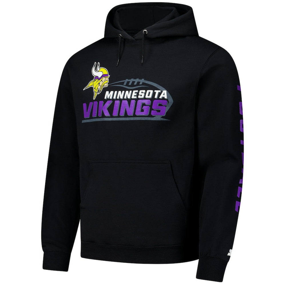 Minnesota Vikings Starter Vintage Pullover Hoodie - Black cheap