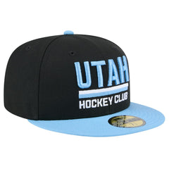 Utah Mammoth New Era Lockup 1st Season 59FIFTY Fitted Hat Black/Light Blue