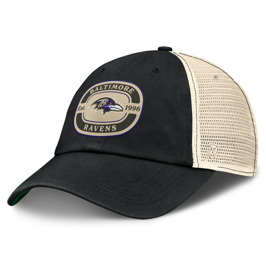 Baltimore Ravens Top of the World Team Patch Adjustable Hat - Black on sale