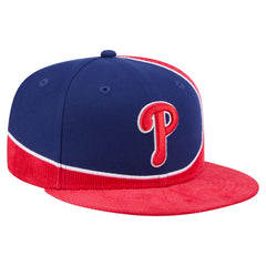 Philadelphia Phillies Retro Split Corduroy Snapback Hat - Red/Royal | New Era