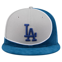 Los Angeles Dodgers Retro Split Corduroy Snapback Hat - Royal/Gray | New Era