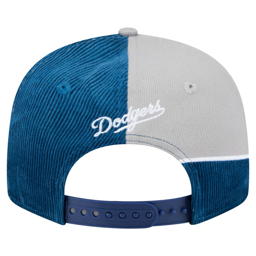 Los Angeles Dodgers Retro Split Corduroy Snapback Hat - Royal/Gray | New Era