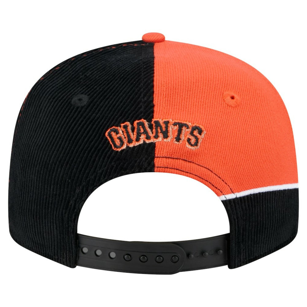 San Francisco Giants Retro Split Corduroy Snapback Hat - Black/Orange | New Era