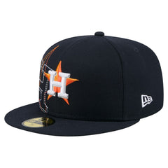 Houston Astros Yarn Stitch 59FIFTY Fitted Hat - Navy | New Era