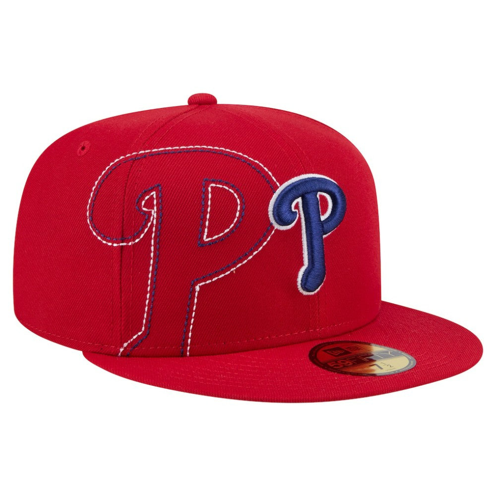 Philadelphia Phillies Yarn Stitch 59FIFTY Fitted Hat - Red | New Era