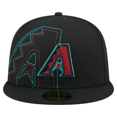 Arizona Diamondbacks Yarn Stitch 59FIFTY Fitted Hat - Black | New Era