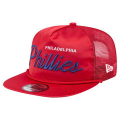 Philadelphia Phillies Retro Satin Script Golfer Adjustable Hat - Red | New Era