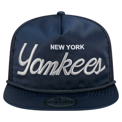 New York Yankees Retro Satin Script Golfer Adjustable Hat - Navy | New Era