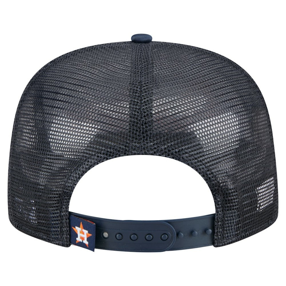 Houston Astros Retro Satin Script Golfer Adjustable Hat - Navy | New Era