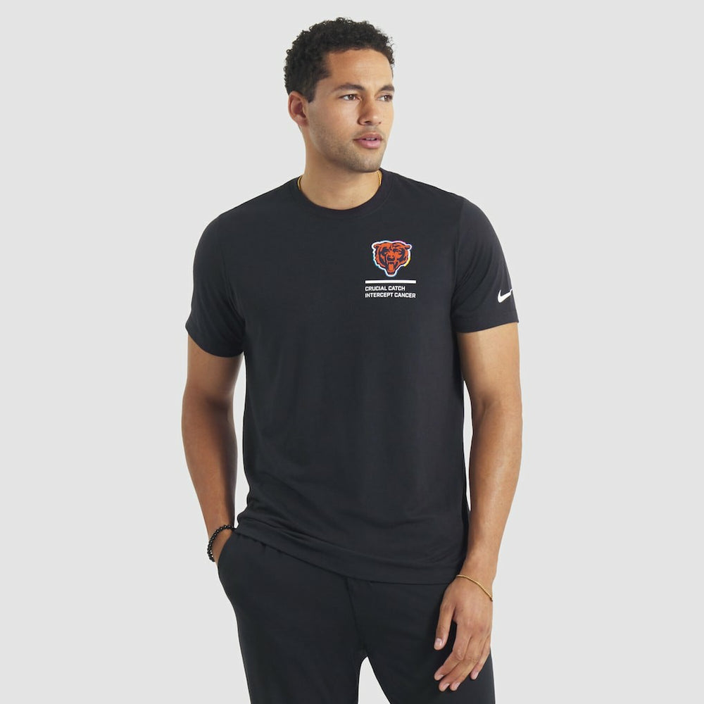 Chicago Bears Tall 2025 NFL Crucial Catch Tri-Blend Dri-FIT T-Shirt - Black | Nike for sale