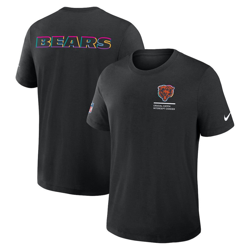 Chicago Bears Tall 2025 NFL Crucial Catch Tri-Blend Dri-FIT T-Shirt - Black | Nike for sale