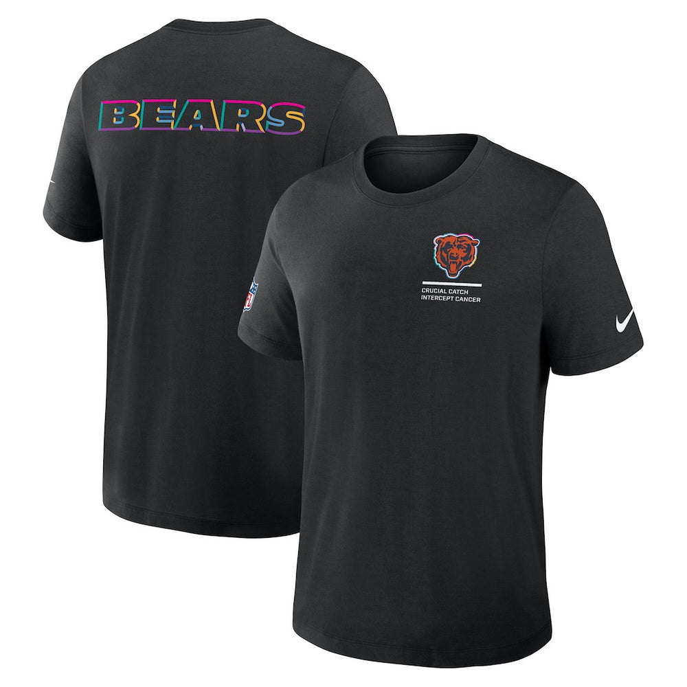 Chicago Bears Tall 2025 NFL Crucial Catch Tri-Blend Dri-FIT T-Shirt - Black | Nike for sale