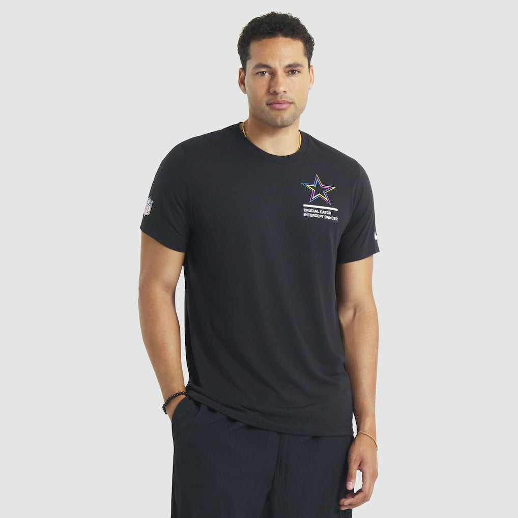 Dallas Cowboys Tall 2025 NFL Crucial Catch Tri-Blend Dri-FIT T-Shirt - Black | Nike cheap