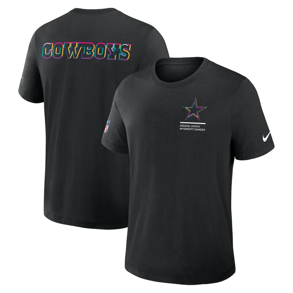 Dallas Cowboys Tall 2025 NFL Crucial Catch Tri-Blend Dri-FIT T-Shirt - Black | Nike cheap