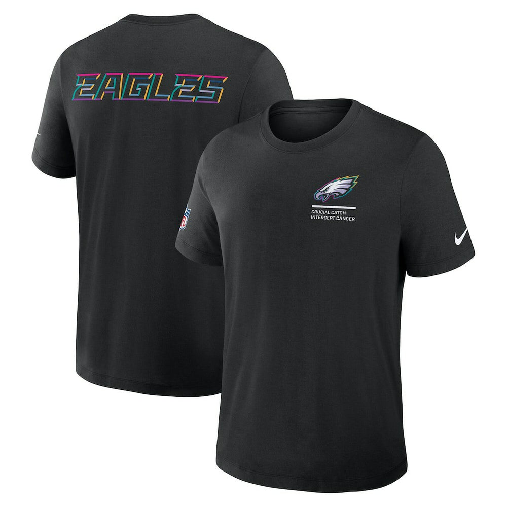 Philadelphia Eagles Tall 2025 NFL Crucial Catch Tri-Blend Dri-FIT T-Shirt - Black | Nike outlet