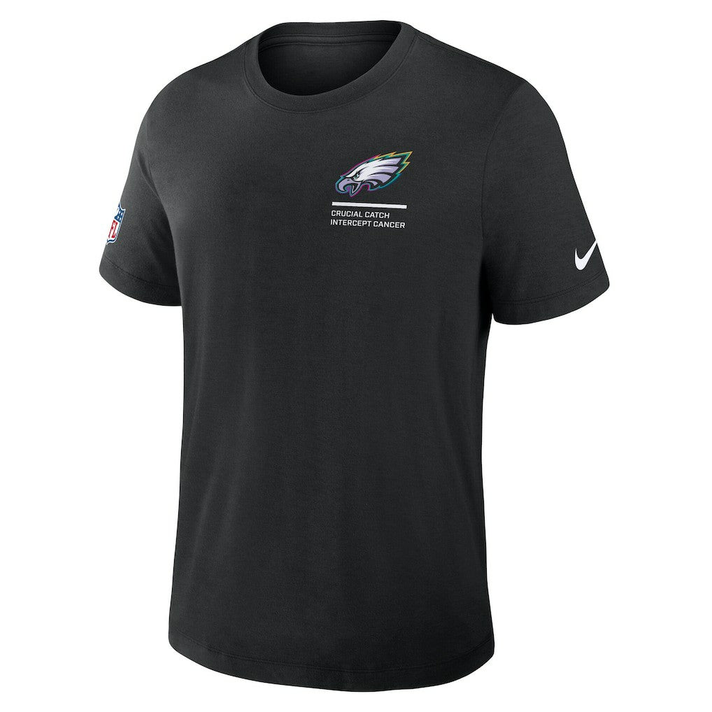 Philadelphia Eagles Tall 2025 NFL Crucial Catch Tri-Blend Dri-FIT T-Shirt - Black | Nike outlet