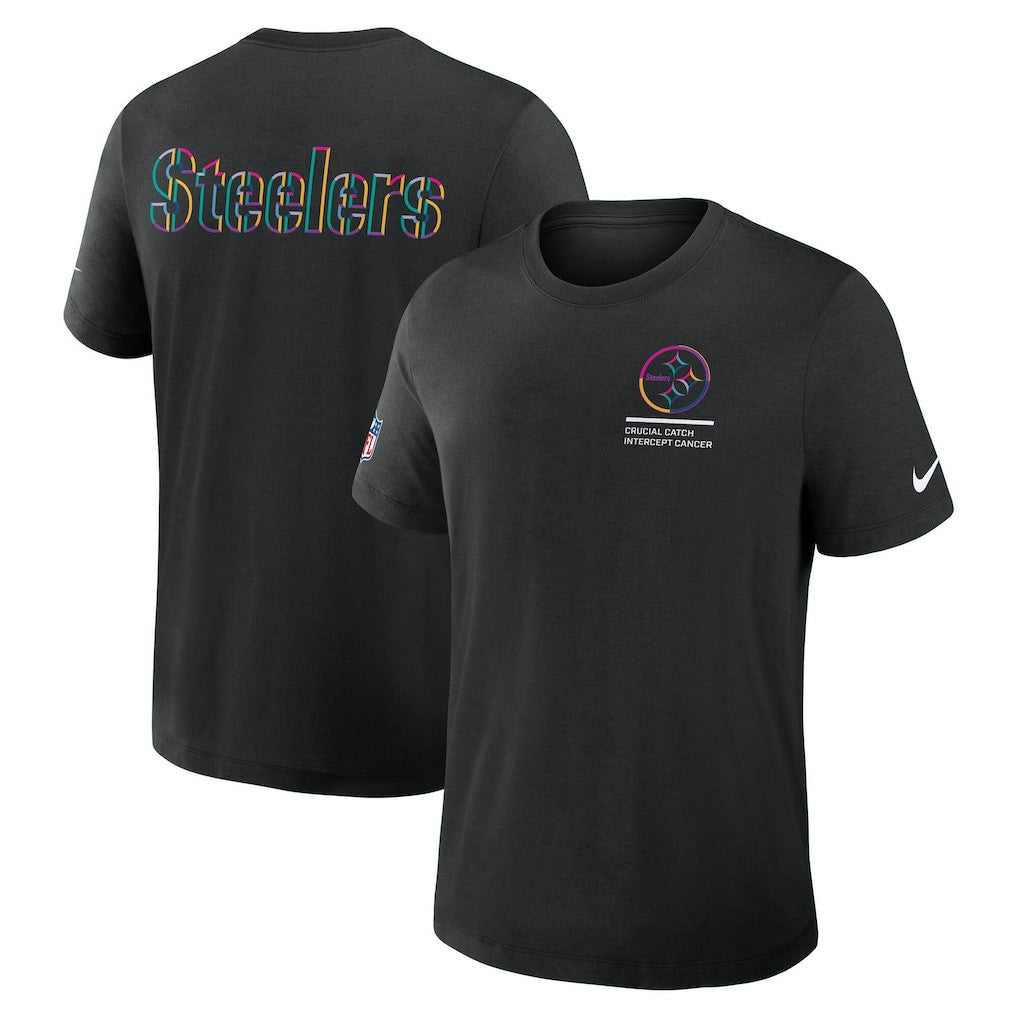 Pittsburgh Steelers Tall 2025 NFL Crucial Catch Tri-Blend Dri-FIT T-Shirt - Black | Nike for sale