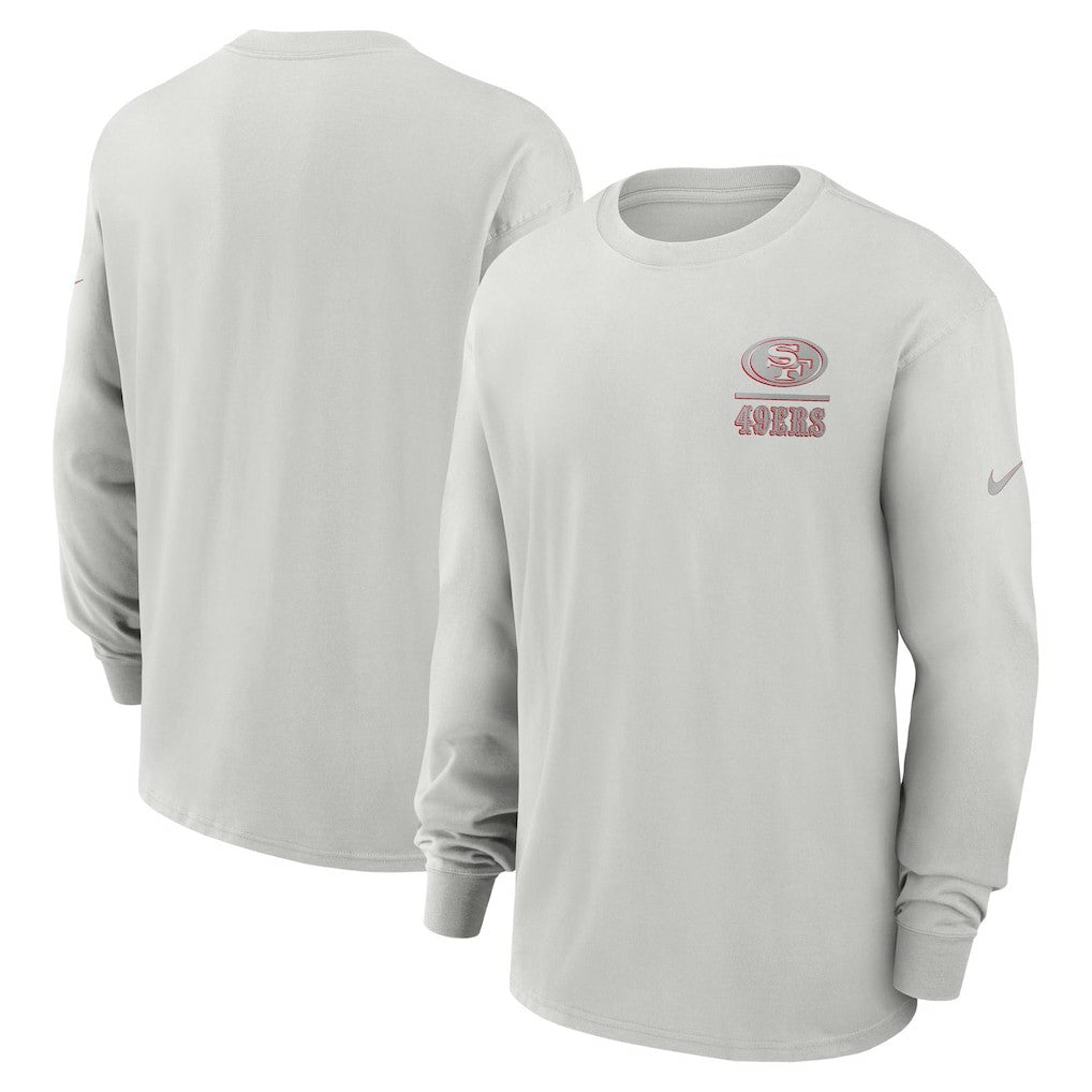 San Francisco 49ers Essential Heavy Max90 Long Sleeve T-Shirt - Gray | Nike on sale