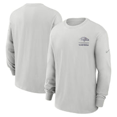 Baltimore Ravens Essential Heavy Max90 Long Sleeve T-Shirt - Gray | Nike for sale