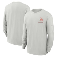 Cleveland Browns Essential Heavy Max90 Long Sleeve T-Shirt - Gray | Nike discount