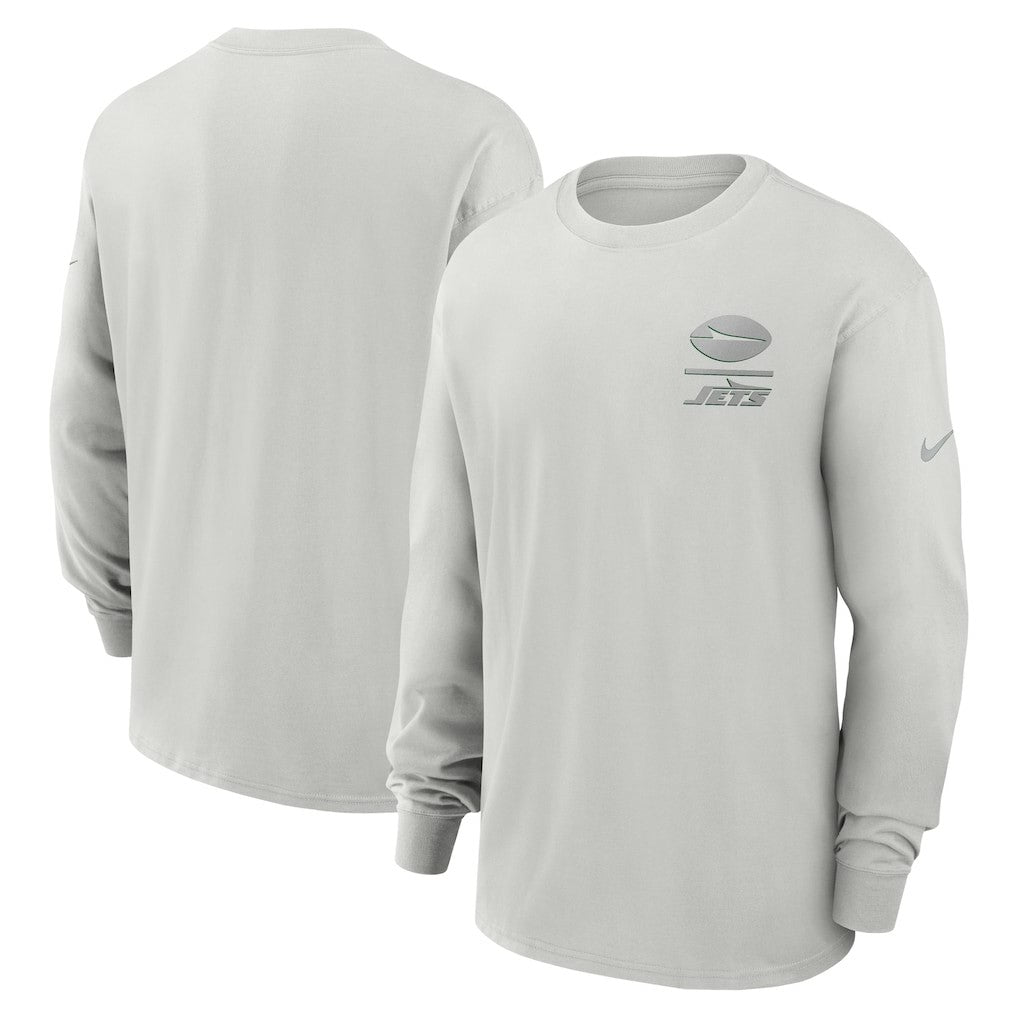 New York Jets Essential Heavy Max90 Long Sleeve T-Shirt - Gray | Nike online