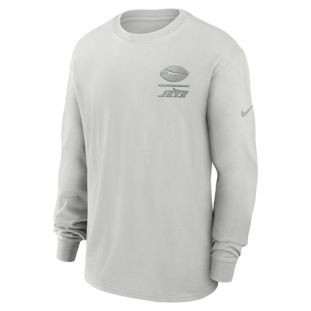 New York Jets Essential Heavy Max90 Long Sleeve T-Shirt - Gray | Nike online