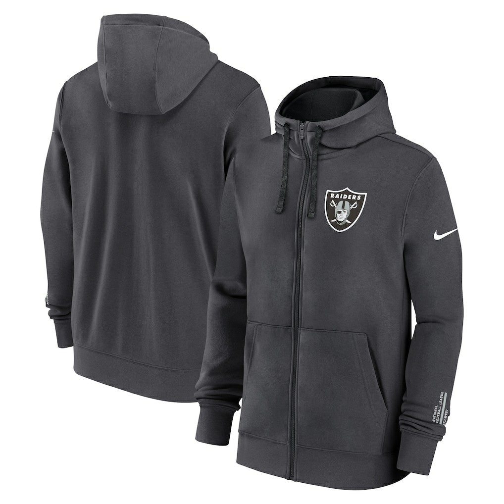Las Vegas Raiders Primetime Club Full-Zip Hoodie - Anthracite | Nike on sale