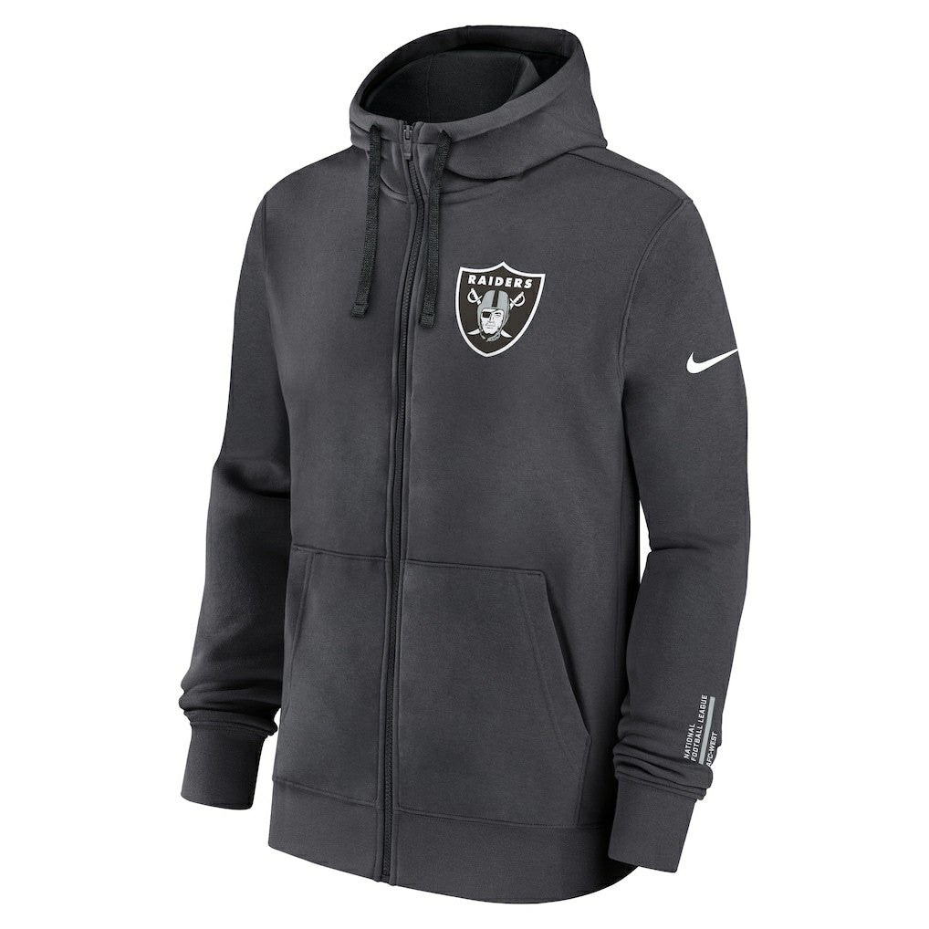 Las Vegas Raiders Primetime Club Full-Zip Hoodie - Anthracite | Nike on sale