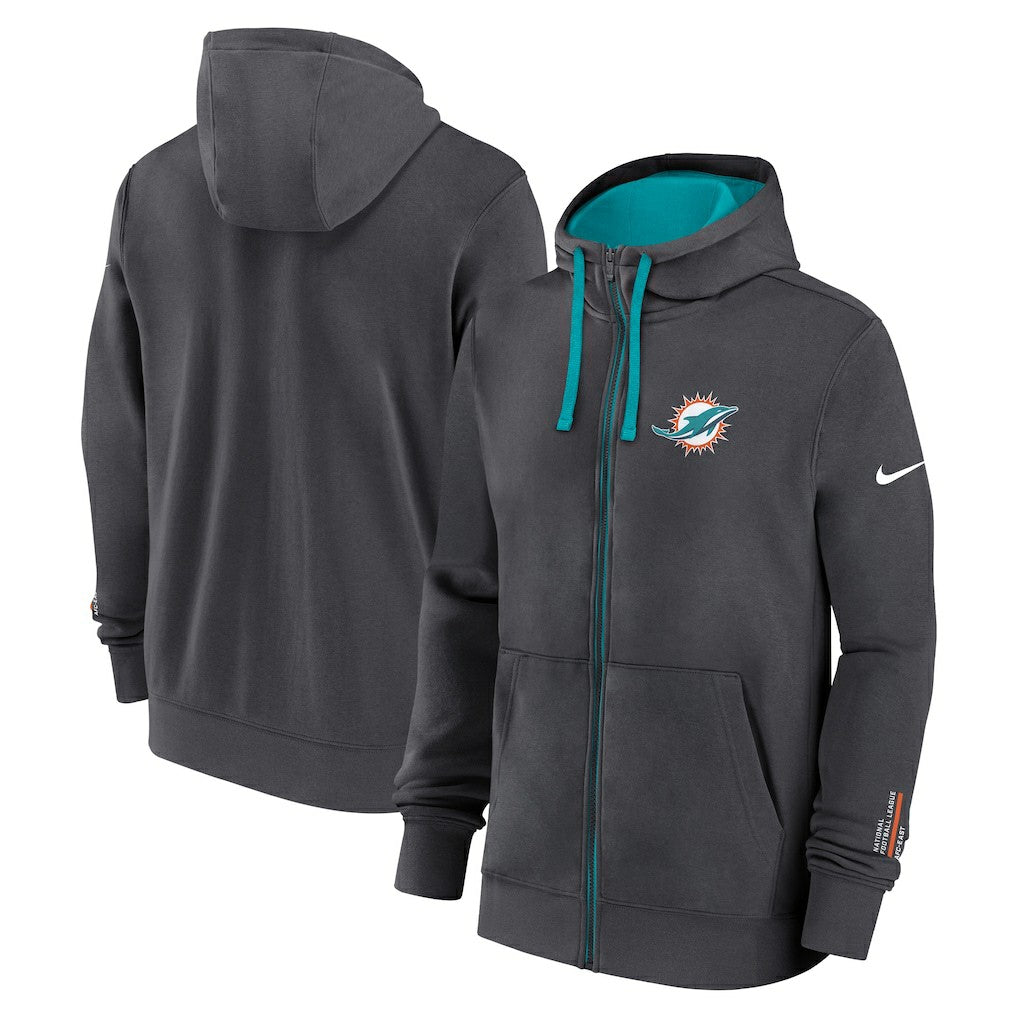 Miami Dolphins Primetime Club Full-Zip Hoodie - Anthracite | Nike cheap