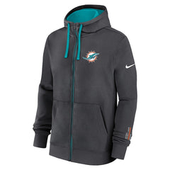 Miami Dolphins Primetime Club Full-Zip Hoodie - Anthracite | Nike cheap