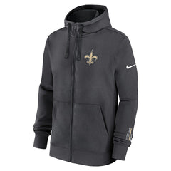 New Orleans Saints Primetime Club Full-Zip Hoodie - Anthracite | Nike sale