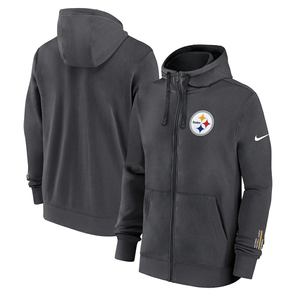 Pittsburgh Steelers Primetime Club Full-Zip Hoodie - Anthracite | Nike discount