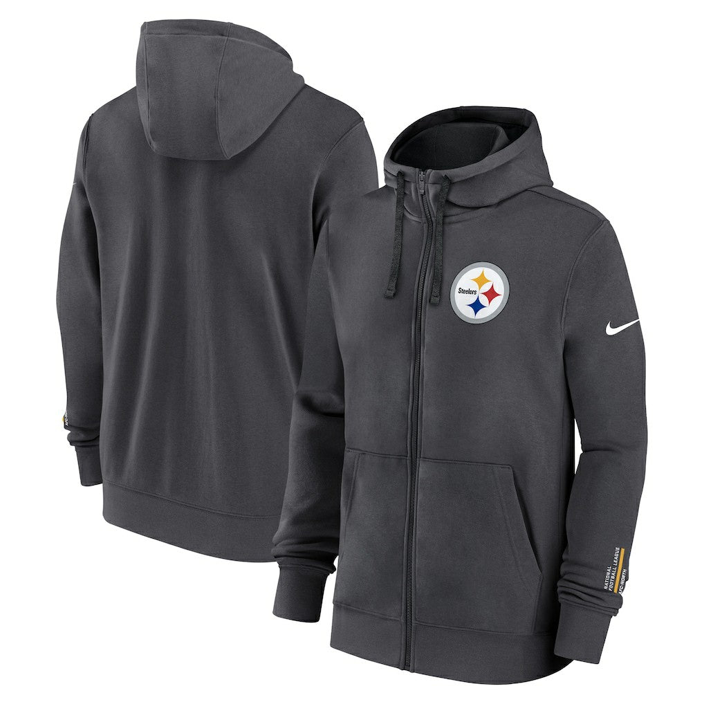 Pittsburgh Steelers Primetime Club Full-Zip Hoodie - Anthracite | Nike discount