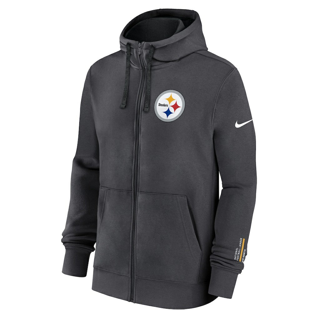Pittsburgh Steelers Primetime Club Full-Zip Hoodie - Anthracite | Nike discount