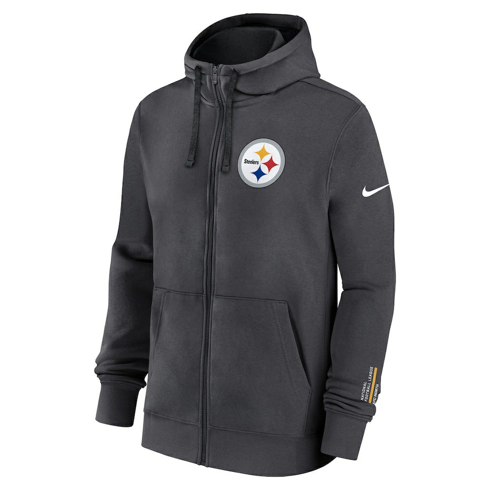 Pittsburgh Steelers Primetime Club Full-Zip Hoodie - Anthracite | Nike discount