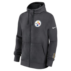 Pittsburgh Steelers Primetime Club Full-Zip Hoodie - Anthracite | Nike discount