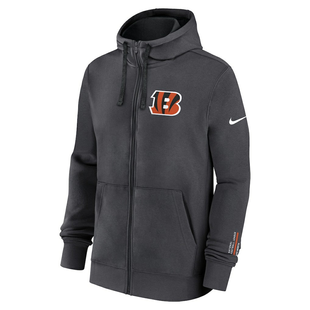 Cincinnati Bengals Primetime Club Full-Zip Hoodie - Anthracite | Nike for sale