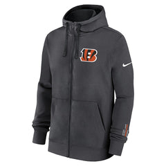 Cincinnati Bengals Primetime Club Full-Zip Hoodie - Anthracite | Nike for sale