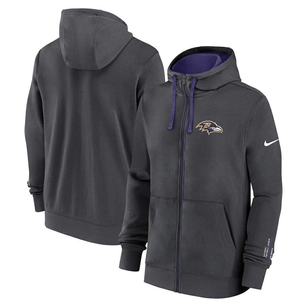 Baltimore Ravens Primetime Club Full-Zip Hoodie - Anthracite | Nike online