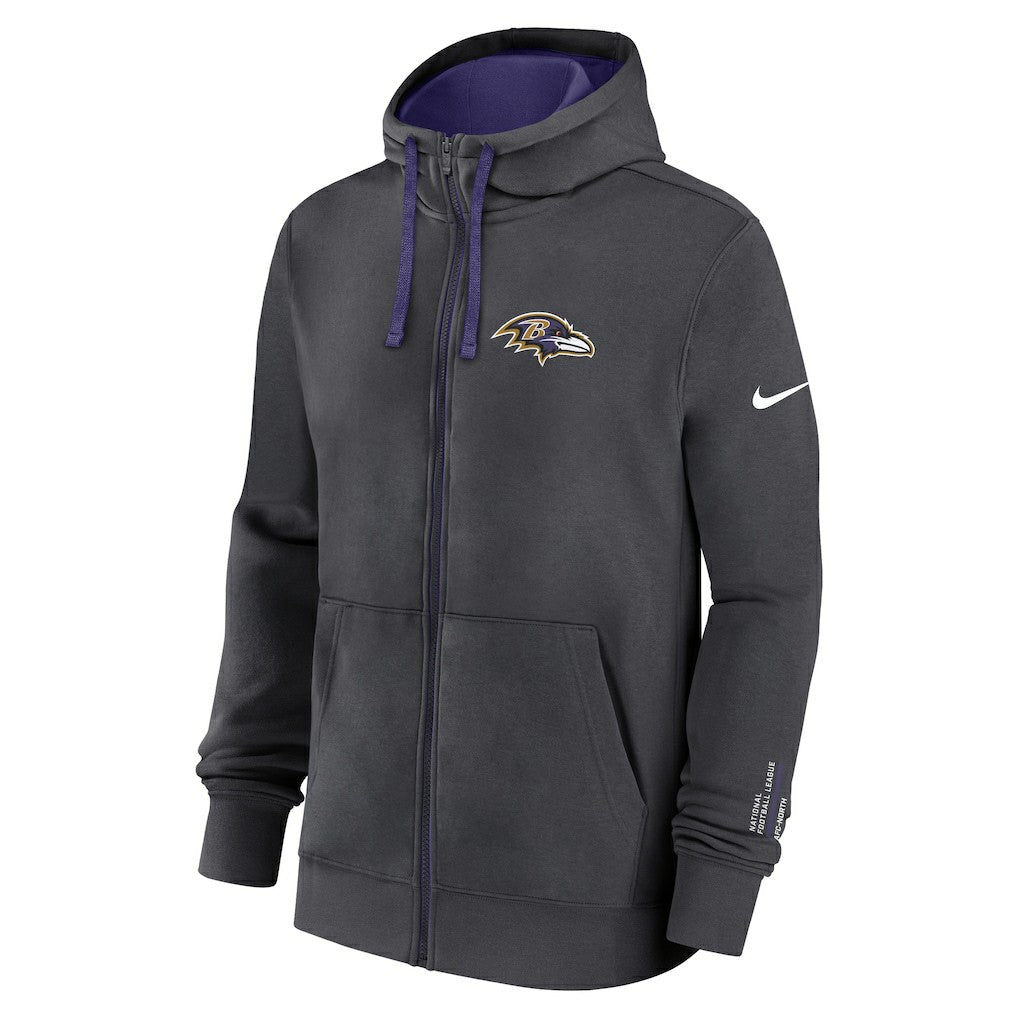 Baltimore Ravens Primetime Club Full-Zip Hoodie - Anthracite | Nike online