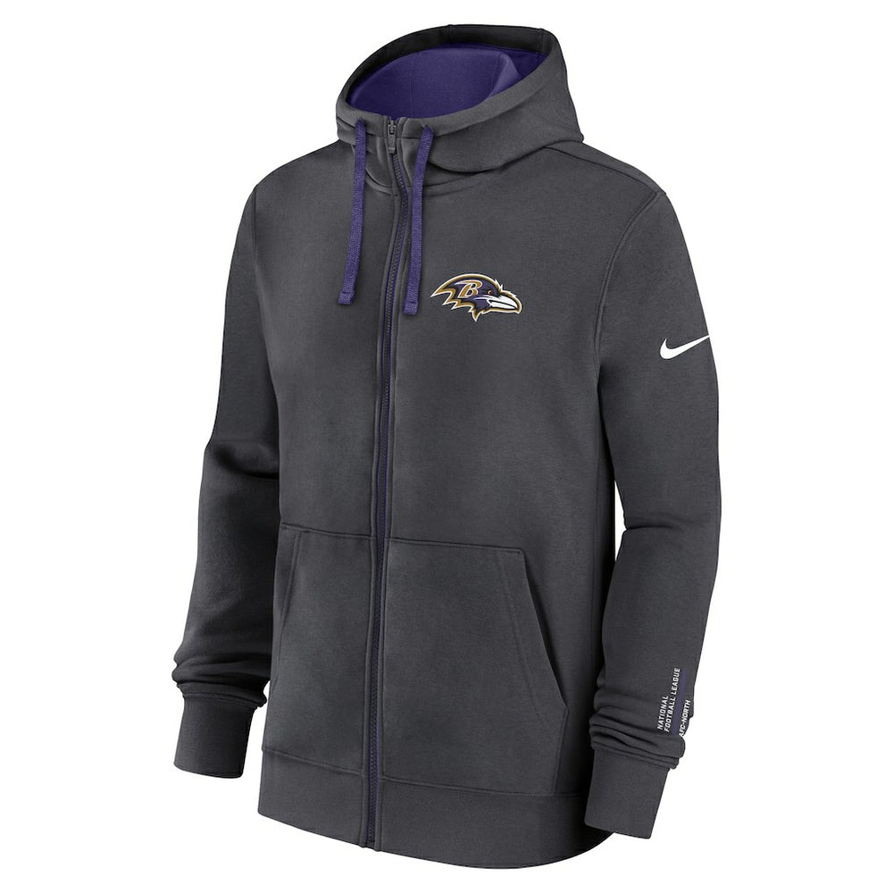 Baltimore Ravens Primetime Club Full-Zip Hoodie - Anthracite | Nike online