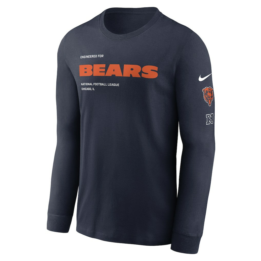 Chicago Bears Play to Win Essential Long Sleeve T-Shirt - Navy | Nike on sale