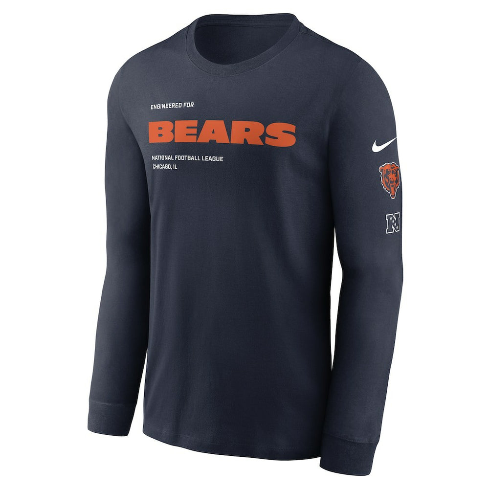 Chicago Bears Play to Win Essential Long Sleeve T-Shirt - Navy | Nike on sale